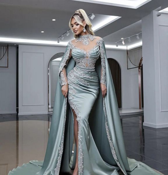 arabic dubai mermaid evening dress 2023 high collar beaded cape sleeves lace appliques women prom party gowns abendkleider robes de soiree, Black;red
arabic dubai mermaid evening dress 2023 high collar beaded cape sleeves lace appliques women prom party gowns abendkleider robes de soiree, Black;red
