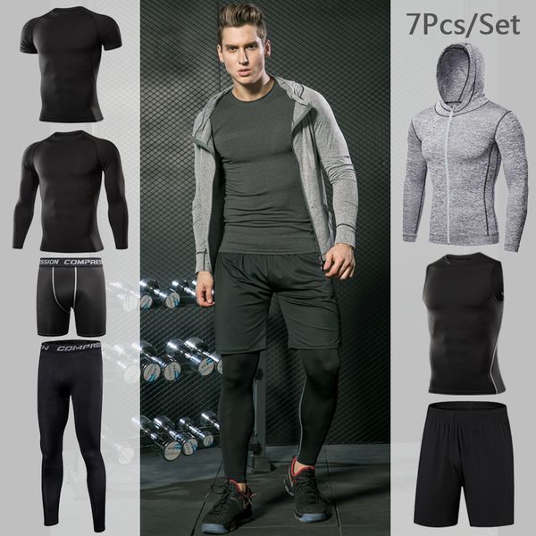 men's tracksuits tight sportwear suit gym running fitness jogging wear compression leggings training pants workout clothes sets 221201, Gray
men's tracksuits tight sportwear suit gym running fitness jogging wear compression leggings training pants workout clothes sets 221201, Gray
