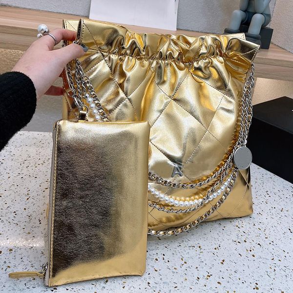designer women 22 hobo quilted tote shopping bag france luxury brand pearls chain drawstring gold handbag lady silver oil wax leather large
designer women 22 hobo quilted tote shopping bag france luxury brand pearls chain drawstring gold handbag lady silver oil wax leather large