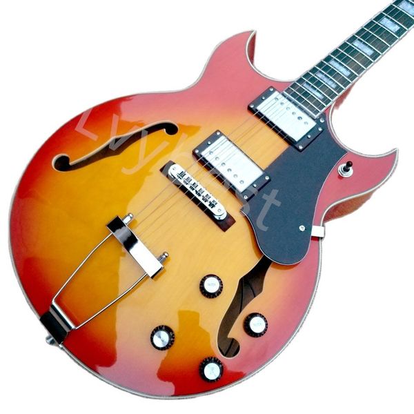 lvyl-5 jazz hollow body electric guitar rosewood fingerboard 2 f holes cherry burst color
lvyl-5 jazz hollow body electric guitar rosewood fingerboard 2 f holes cherry burst color