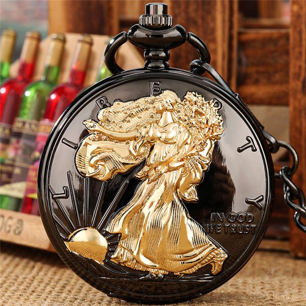 old fashion pocket watch liberty in god we trust men women quartz analog watches with fob necklace chain souvenir, Slivery;golden
old fashion pocket watch liberty in god we trust men women quartz analog watches with fob necklace chain souvenir, Slivery;golden