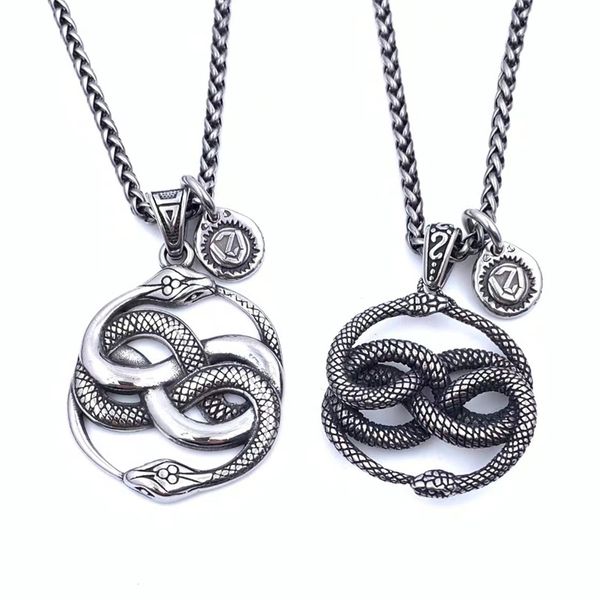 eternal snake ulopoulos ouroboros tail snake retro pendant titanium steel necklace male fashion cool personality hip hop jewelry, Silver
eternal snake ulopoulos ouroboros tail snake retro pendant titanium steel necklace male fashion cool personality hip hop jewelry, Silver