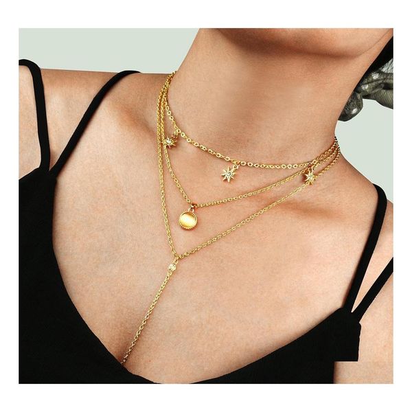 pendant necklaces personality trend diamond accessories sun flower opal pendant mtilayer necklace women drop delivery jewelry neckla dhtpy, Silver
pendant necklaces personality trend diamond accessories sun flower opal pendant mtilayer necklace women drop delivery jewelry neckla dhtpy, Silver