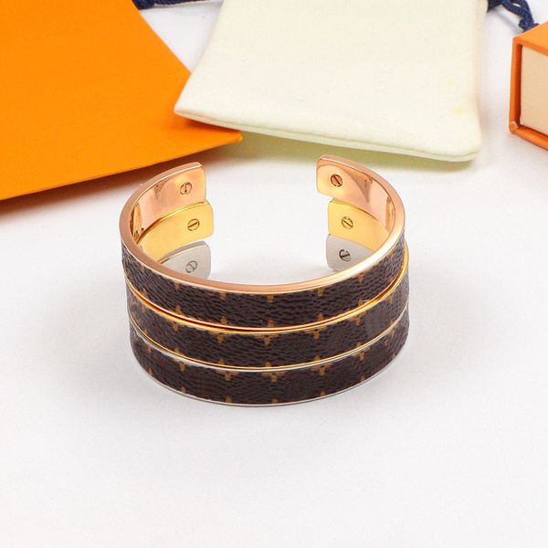 new old flower leather bracelets gold plated bangle designer charm women and men metal bracelet fashion classic simple jewelry friendship va, Black
new old flower leather bracelets gold plated bangle designer charm women and men metal bracelet fashion classic simple jewelry friendship va, Black