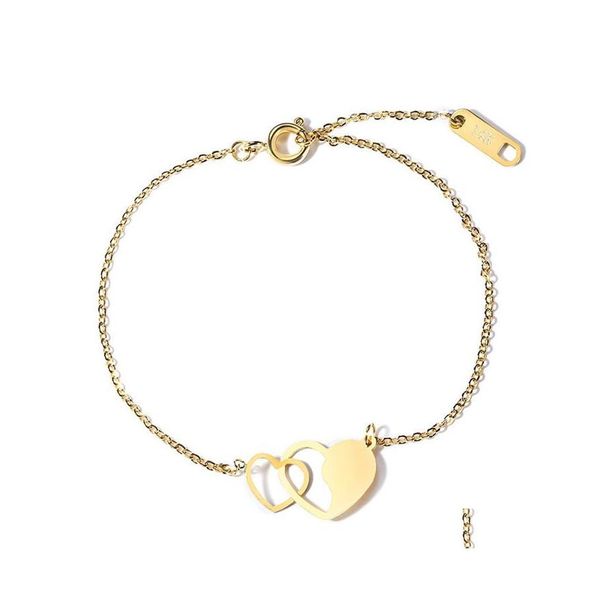 charm bracelets gold color 316l stainless steel heart in charm bracelets for woman drop delivery jewelry dhxup, Golden;silver
charm bracelets gold color 316l stainless steel heart in charm bracelets for woman drop delivery jewelry dhxup, Golden;silver