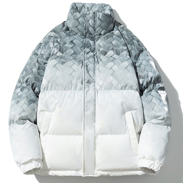 men's down parkas winter warm weave pattern cotton padded jacket men oversize bubble coat fashion korean street baggy parka clothing ma, Black
men's down parkas winter warm weave pattern cotton padded jacket men oversize bubble coat fashion korean street baggy parka clothing ma, Black