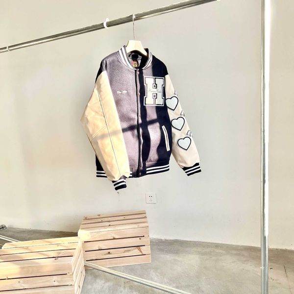 men's coat baseball uniform human make jacket cotton trendy girls don t cry woolen suit men women loose couple ins celebrity fashion, Black;brown
men's coat baseball uniform human make jacket cotton trendy girls don t cry woolen suit men women loose couple ins celebrity fashion, Black;brown