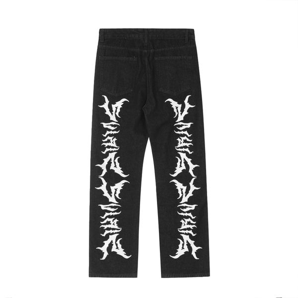 high street black jeans men's pants back printed hip hop mens jean straight moto biker denim pants, Black;brown
high street black jeans men's pants back printed hip hop mens jean straight moto biker denim pants, Black;brown
