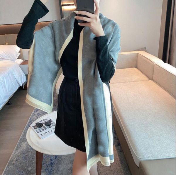 30designer solid color letter design women's scarf fashion trend temperament 100 matching women's apron valentine's day gift, Blue;gray
30designer solid color letter design women's scarf fashion trend temperament 100 matching women's apron valentine's day gift, Blue;gray