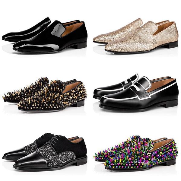red bottomed christians fashion luxurys designers shoes triple white casual mens rivet red party wedding ceremony dress color brown tra eed, Black
red bottomed christians fashion luxurys designers shoes triple white casual mens rivet red party wedding ceremony dress color brown tra eed, Black
