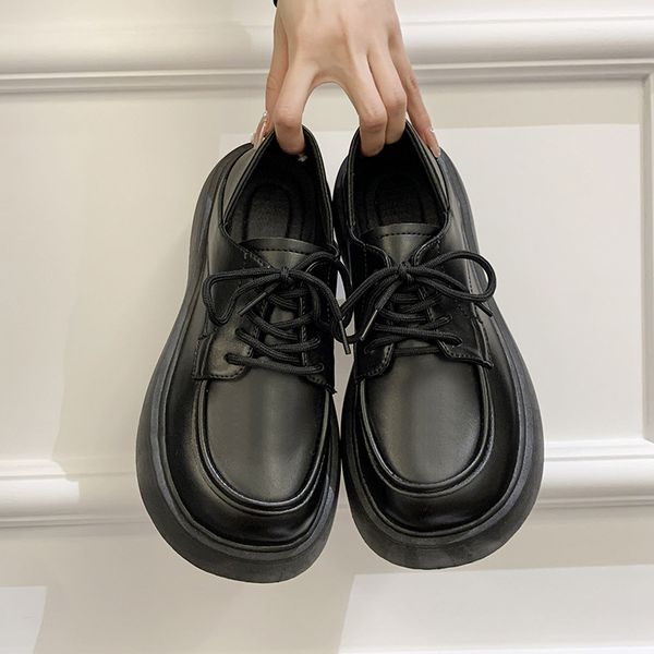 new spring and autumn single shoes female hundred small leather shoes female students big retro black strap thick sole increase
new spring and autumn single shoes female hundred small leather shoes female students big retro black strap thick sole increase