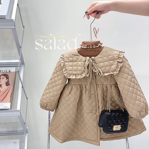 down coat winter autumn girls baby jacket children outwear kids clothes petal collar lacing geometric cotton padded warm 2-6y 221201, Blue;gray
down coat winter autumn girls baby jacket children outwear kids clothes petal collar lacing geometric cotton padded warm 2-6y 221201, Blue;gray
