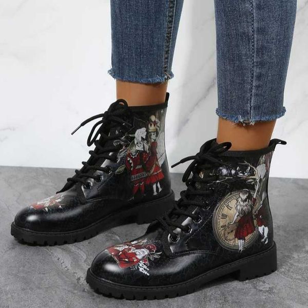 boots autumn and winter 2022 new large martin boots women s low heel printed lace up punk shoes 221123, Black
boots autumn and winter 2022 new large martin boots women s low heel printed lace up punk shoes 221123, Black