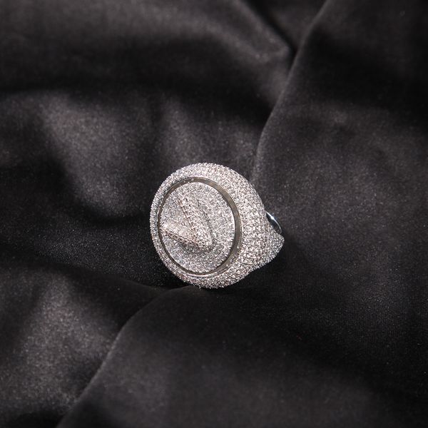 ling hip hop with side stones diy custom rotatable letter ring 18k real gold plated jewelry men gift, Silver
ling hip hop with side stones diy custom rotatable letter ring 18k real gold plated jewelry men gift, Silver