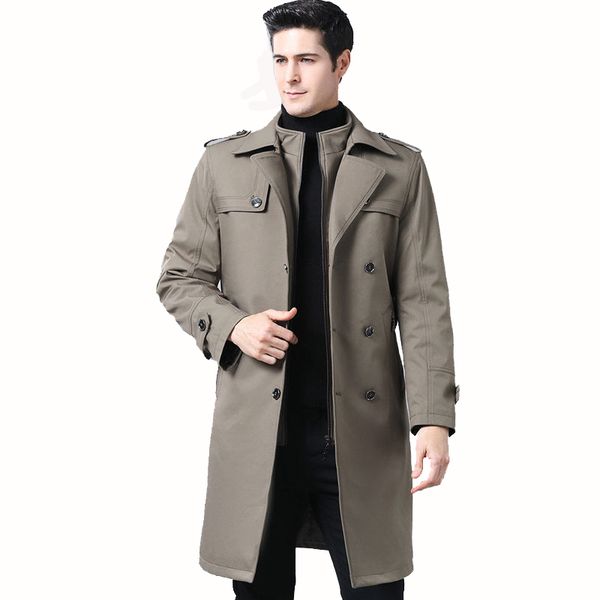 men's trench coats european style casual autumn winter outwear male thick long overcoat liner detachable manteau homme, Tan;black
men's trench coats european style casual autumn winter outwear male thick long overcoat liner detachable manteau homme, Tan;black