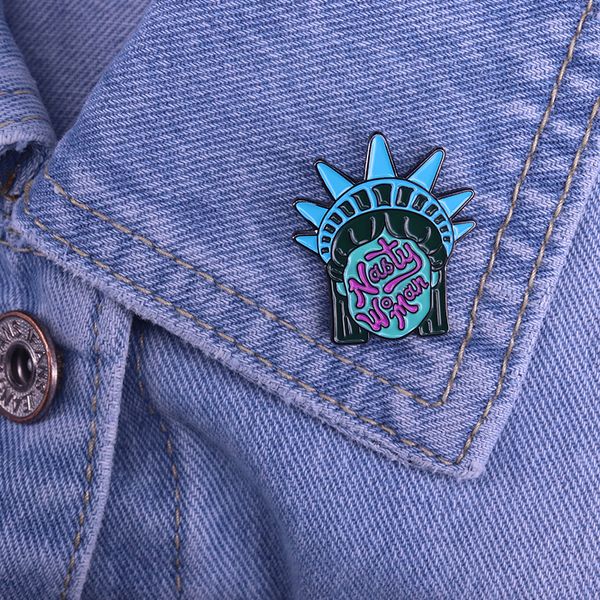 nasty woman pin feminism women gift for her female empowerment brooch jewelry enamel pin, Blue
nasty woman pin feminism women gift for her female empowerment brooch jewelry enamel pin, Blue