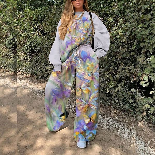 women's two piece pants tracksuit loose set sweatshirt women pullover wide leg oversized casual suits outfits autumn 221130, White
women's two piece pants tracksuit loose set sweatshirt women pullover wide leg oversized casual suits outfits autumn 221130, White