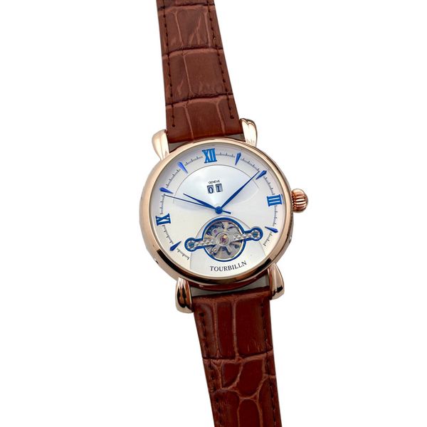 fashion luxury men watches brand business mens designer watch genuine leather strap mechanical automatic 42mm gold wristwatches for men', Slivery;brown
fashion luxury men watches brand business mens designer watch genuine leather strap mechanical automatic 42mm gold wristwatches for men', Slivery;brown