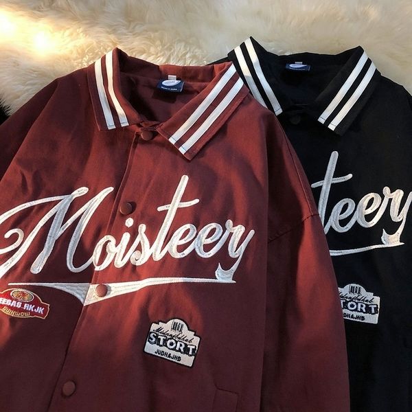 women s jackets american red letter embroidered loose street pop bomber couples korean coat l221130, Black;brown
women s jackets american red letter embroidered loose street pop bomber couples korean coat l221130, Black;brown