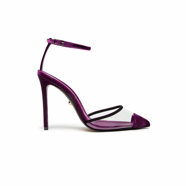 alevi mlano bianca women shoe 2022 .5cmpump in pvc with velvet trim and toe ankle strap and lateral buckle matching covered heel, Black
alevi mlano bianca women shoe 2022 .5cmpump in pvc with velvet trim and toe ankle strap and lateral buckle matching covered heel, Black