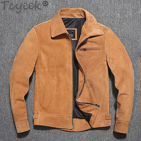 men's leather faux tcyeek100% real genuine jackets for men natural spring jacket mens fashion coats giubotto pelle uomo zm180 221130, Black
men's leather faux tcyeek100% real genuine jackets for men natural spring jacket mens fashion coats giubotto pelle uomo zm180 221130, Black
