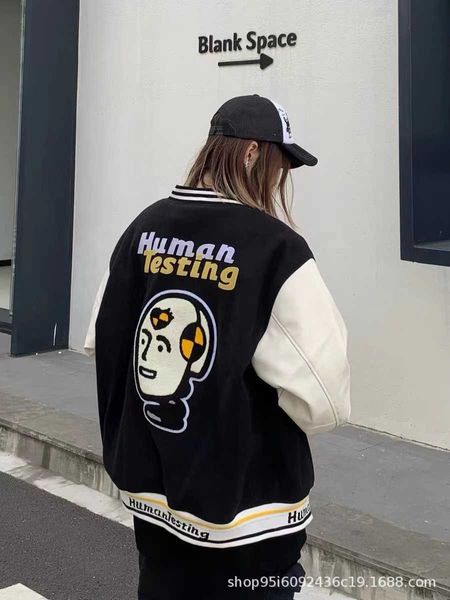 men's coat baseball uniform human make jacket cotton robot embroidered jersey couple casual ins celebrity fashion hip hop ec1e uniqu, Black;brown
men's coat baseball uniform human make jacket cotton robot embroidered jersey couple casual ins celebrity fashion hip hop ec1e uniqu, Black;brown