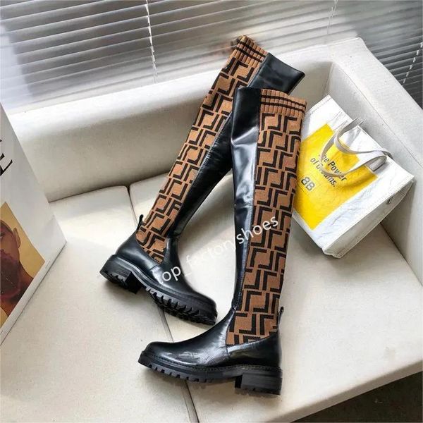 rockoko designer boots stretch leather boots letter women boot over the knee bootie knit socks booties luxury fashion ankle shoes, Black
rockoko designer boots stretch leather boots letter women boot over the knee bootie knit socks booties luxury fashion ankle shoes, Black