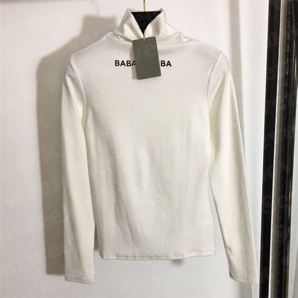 letter print tights t shirts for women fashion high neck long sleeve ladies bottoming shirt designer plush warm pullover, White
letter print tights t shirts for women fashion high neck long sleeve ladies bottoming shirt designer plush warm pullover, White