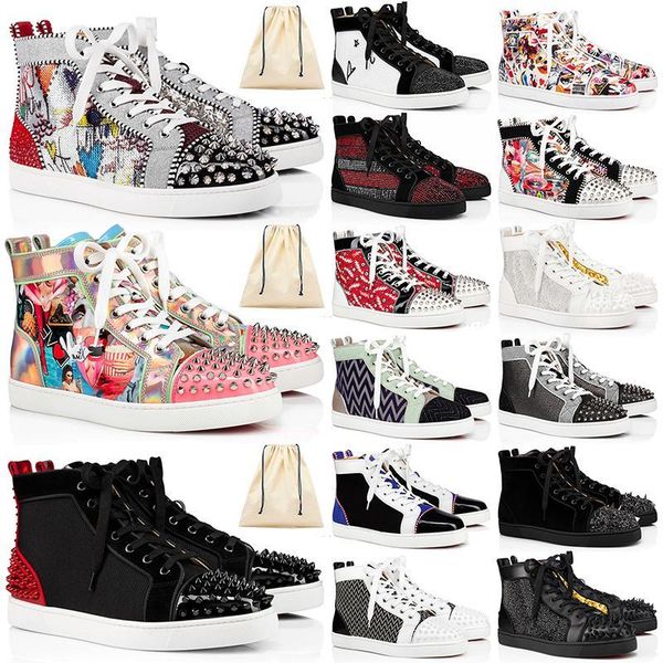 red bottomed christians mens womens red casual shoes leather suede loafers platform designer glitter flat sole spikes studded luxury ou mzr, Black
red bottomed christians mens womens red casual shoes leather suede loafers platform designer glitter flat sole spikes studded luxury ou mzr, Black