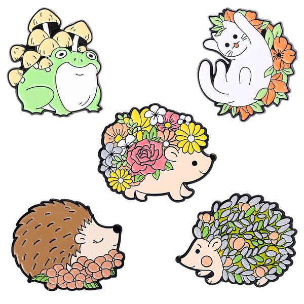 cute hedgehog brooch pins 5pcs/set cat frog plant creative cartoon animal alloy enamel brooches for girls boys gift badges bag denim shirt a, Gray
cute hedgehog brooch pins 5pcs/set cat frog plant creative cartoon animal alloy enamel brooches for girls boys gift badges bag denim shirt a, Gray