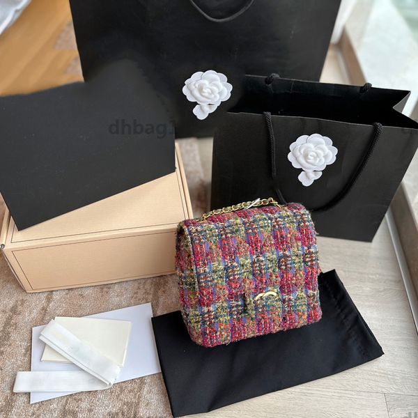 22k designer vintage square mini tweed flap bag multicolor metal chain single shoulder crossbody combination luxury wallet card makeup handb
22k designer vintage square mini tweed flap bag multicolor metal chain single shoulder crossbody combination luxury wallet card makeup handb