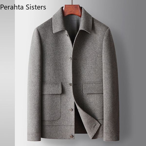 men's jackets jacket autumn winter handmade double-sided wool lapel man business casual single-breasted woolen coat 221201, Black;brown
men's jackets jacket autumn winter handmade double-sided wool lapel man business casual single-breasted woolen coat 221201, Black;brown