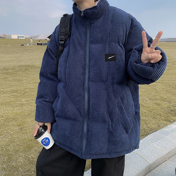 men women designer stand collar corduroyl cotton down jackets coat winter outdoor cold-proof thickened warm loose casual jacket parkas nk co, Black
men women designer stand collar corduroyl cotton down jackets coat winter outdoor cold-proof thickened warm loose casual jacket parkas nk co, Black