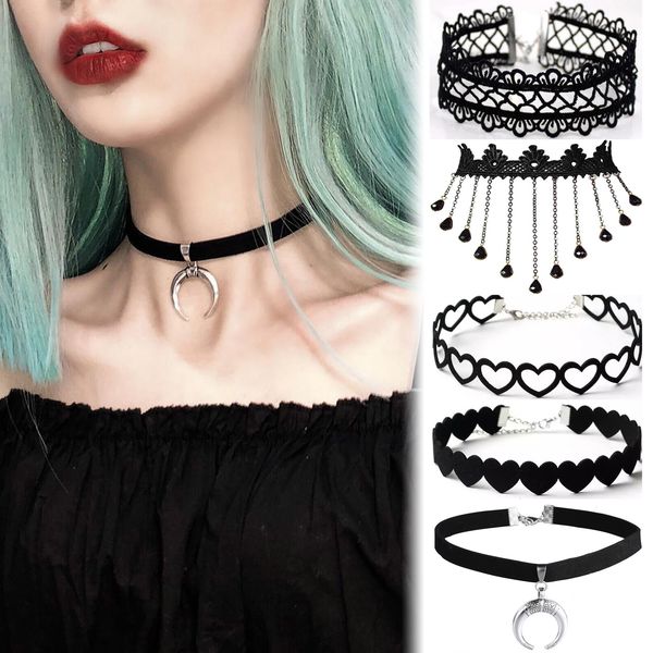 chokers korean fashion velvet choker necklace for women vintage lace with pendants gothic girl neck jewelry accessories 221130, Golden;silver
chokers korean fashion velvet choker necklace for women vintage lace with pendants gothic girl neck jewelry accessories 221130, Golden;silver