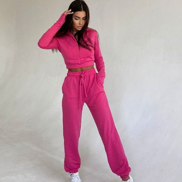 women's two piece pants zipper pink sweatshirt women sets crop hoodies casual high waist female pencil sport autumn tracksuits 221130, White
women's two piece pants zipper pink sweatshirt women sets crop hoodies casual high waist female pencil sport autumn tracksuits 221130, White