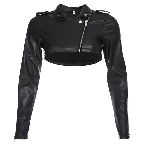 women s jackets chic punk women diagonal zip cuff buttons decor micro motorcycle biker faux leather girl short 221130, Black;brown
women s jackets chic punk women diagonal zip cuff buttons decor micro motorcycle biker faux leather girl short 221130, Black;brown