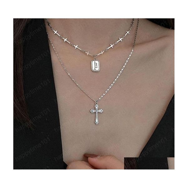 pendant necklaces s925 sier necklace for women cross retro letter light luxury clavicle chain jewelry drop delivery necklaces pendant dhzec, Silver
pendant necklaces s925 sier necklace for women cross retro letter light luxury clavicle chain jewelry drop delivery necklaces pendant dhzec, Silver