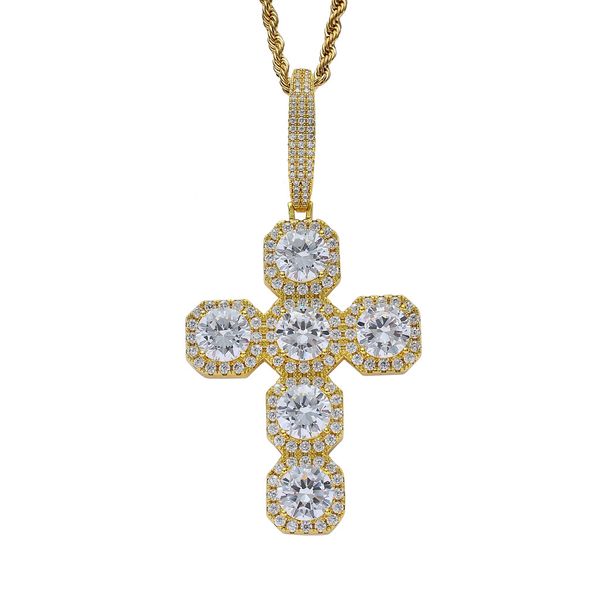 hip hop big cross pendant necklace bling zircon real gold plated men jewelry, Silver
hip hop big cross pendant necklace bling zircon real gold plated men jewelry, Silver