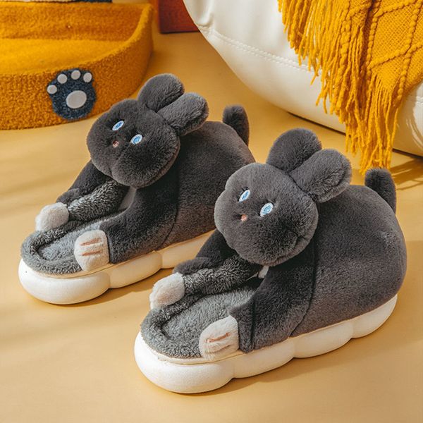 slippers cute cartoon cotton slippers female winter bunny feeling home thick bottom couple non slip women male 221130, Black
slippers cute cartoon cotton slippers female winter bunny feeling home thick bottom couple non slip women male 221130, Black