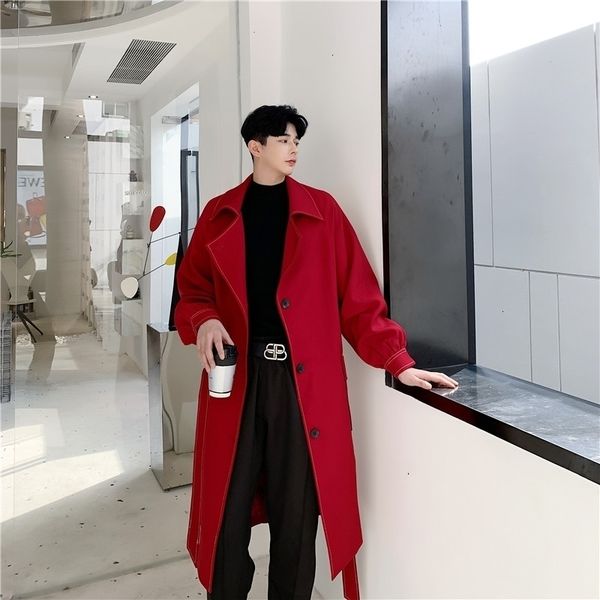 men's jackets autumn england style long section lantern sleeve trench men casual loose belt windbreaker coats for mxl 221130, Black;brown
men's jackets autumn england style long section lantern sleeve trench men casual loose belt windbreaker coats for mxl 221130, Black;brown