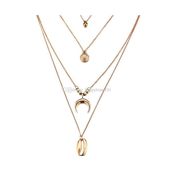 pendant necklaces shell choker necklace 4 layers moon pendant designer chain bohemia jewelry hip hop drop delivery necklaces pendants dh7g0, Silver
pendant necklaces shell choker necklace 4 layers moon pendant designer chain bohemia jewelry hip hop drop delivery necklaces pendants dh7g0, Silver
