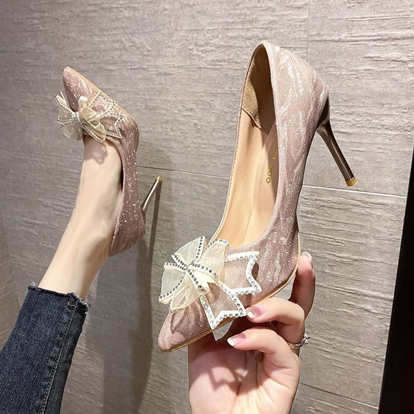 dress shoes high heel fashion pointed toe bow knot woman crystal party wedding zapatillas de mujer 221130, Black
dress shoes high heel fashion pointed toe bow knot woman crystal party wedding zapatillas de mujer 221130, Black