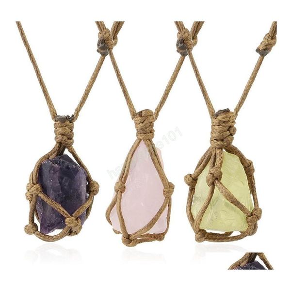 pendant necklaces natural stone rope wrap necklace irregar rose crystal quartz pendant necklaces adjustable women girl vintage jewel dhujo, Silver
pendant necklaces natural stone rope wrap necklace irregar rose crystal quartz pendant necklaces adjustable women girl vintage jewel dhujo, Silver