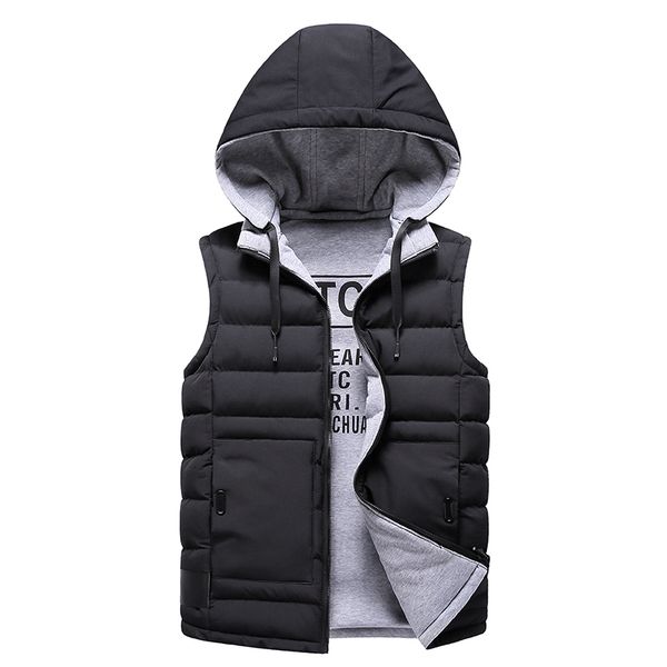 men's vests jacket autumn and winter youth solid color doublesided warm down vest hooded removable 221202, Black;white
men's vests jacket autumn and winter youth solid color doublesided warm down vest hooded removable 221202, Black;white