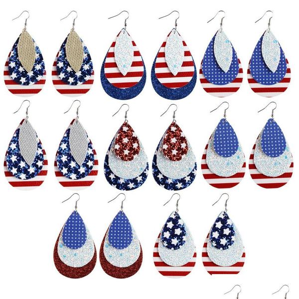 dangle chandelier fashion jewelry pu leather earrings american flag three layer faux dangle drop delivery dhzy6, Silver
dangle chandelier fashion jewelry pu leather earrings american flag three layer faux dangle drop delivery dhzy6, Silver