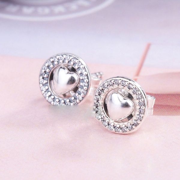 925 sterling silver forever hearts stud earrings fits european pandora style jewelry fashion earrings, Golden;silver
925 sterling silver forever hearts stud earrings fits european pandora style jewelry fashion earrings, Golden;silver