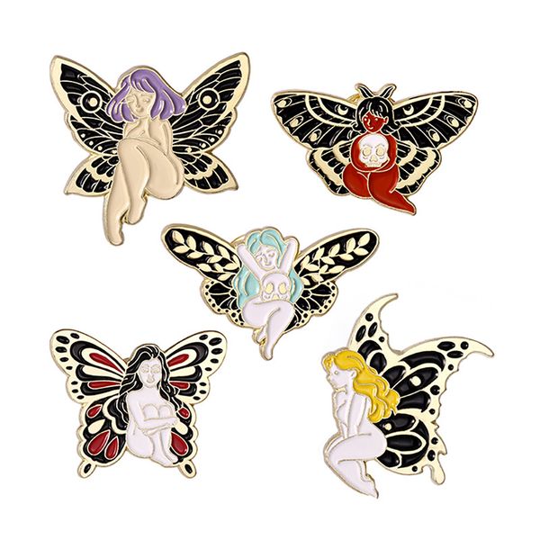 cartoon girl with butterfly wing brooches 5pcs set insect animal enamel pins alloy souvenir gold plated badges for women small jewelry gift, Gray
cartoon girl with butterfly wing brooches 5pcs set insect animal enamel pins alloy souvenir gold plated badges for women small jewelry gift, Gray