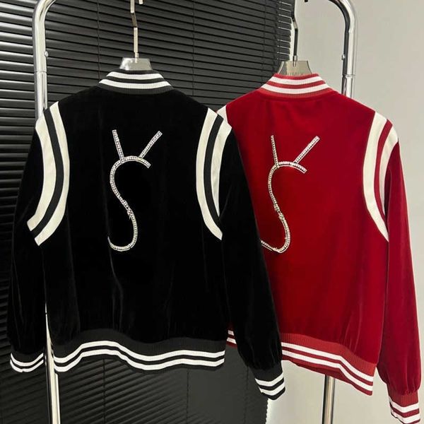 fashion slp womens baseball jacket velvet coat saint designer jackets y diamond inlaid embroidery women casual suit cardigan sportswear, Black;brown
fashion slp womens baseball jacket velvet coat saint designer jackets y diamond inlaid embroidery women casual suit cardigan sportswear, Black;brown