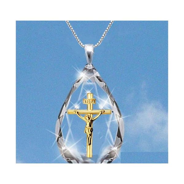 pendant necklaces fashion 2 colors religion woman gift crystal cross pendant jewelry accessories necklace drop delivery necklaces pen dhvs0, Silver
pendant necklaces fashion 2 colors religion woman gift crystal cross pendant jewelry accessories necklace drop delivery necklaces pen dhvs0, Silver