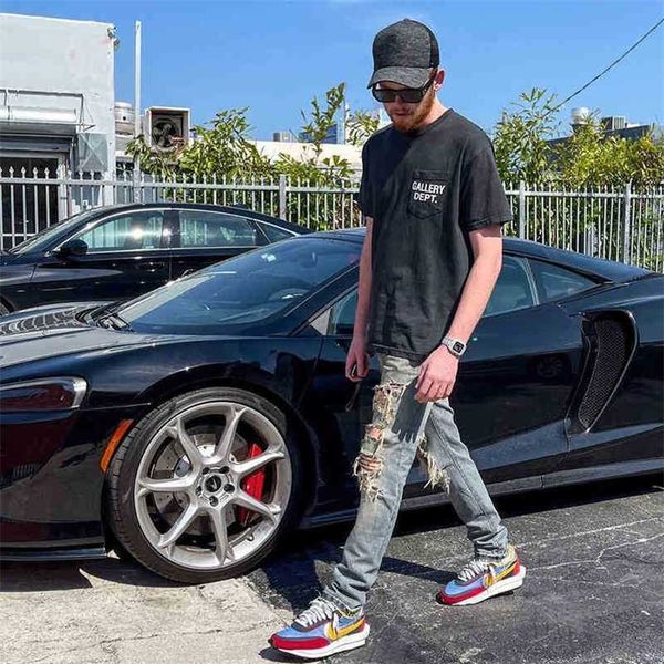 sleeved mens short t-shirts gallerydept t-shirt men's fashion brand gallerysdepts tee classic letter slogan round neck pocket bottom sh, White;black
sleeved mens short t-shirts gallerydept t-shirt men's fashion brand gallerysdepts tee classic letter slogan round neck pocket bottom sh, White;black